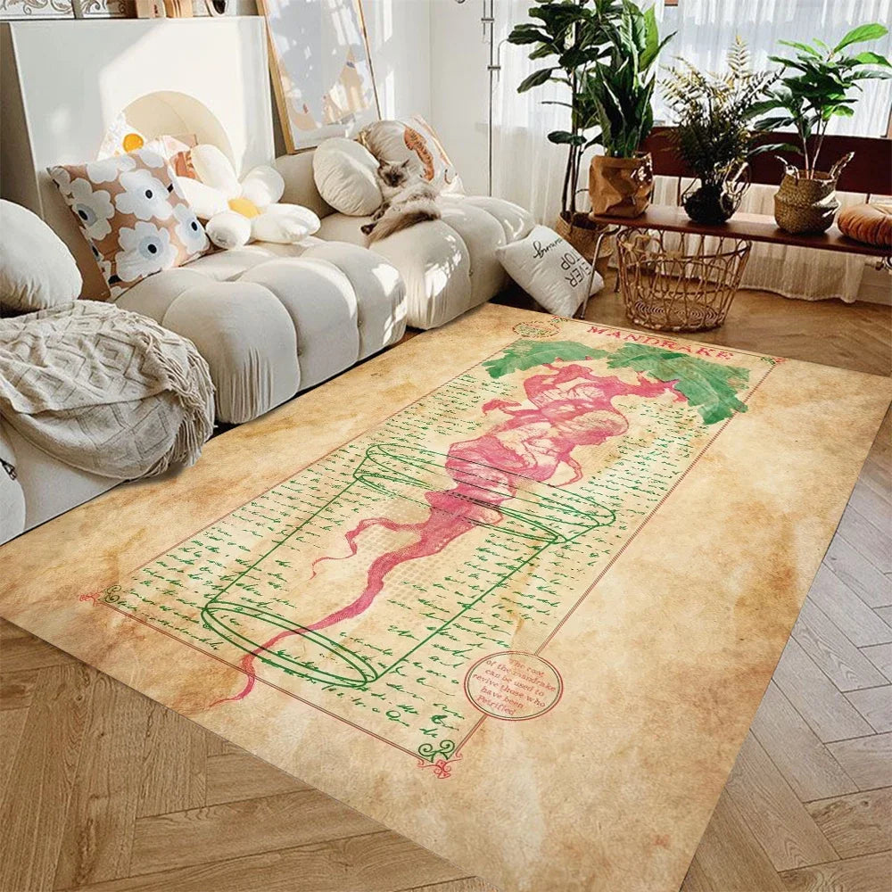 MINISO Harry Potter Hogwarts Carpet Rug for Home Living Room Bedroom Sofa Doormat Decor,kids Play Area Rug Non-slip Floor Mat