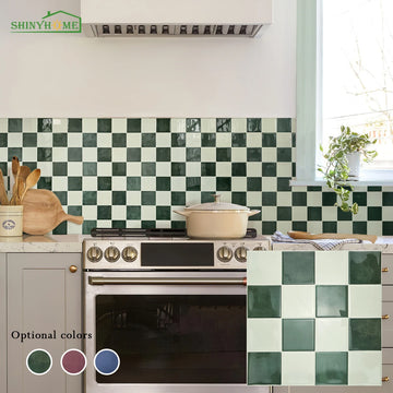 10/30 PC 3D Mosaic Style Self-Adhesive Wall Tile Kitchen Backsplash  Suitable for Kitchen Wall Decoration Square 10.5" x 10.5"