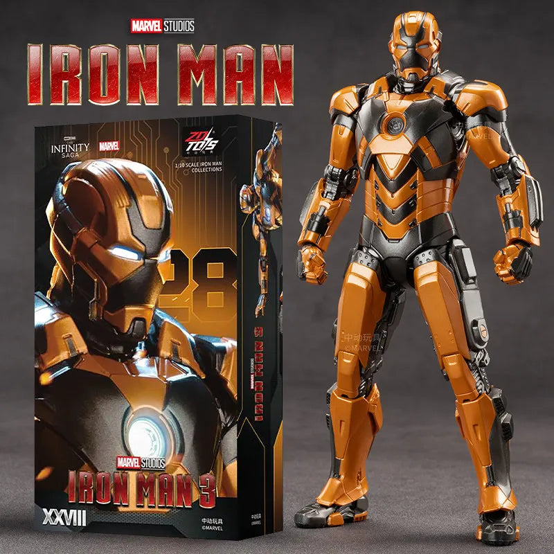 ZD Original Iron Man MK28 Jack MK10 MK18 Cassanova MK19 Tiger 1/10 Armor Marvel legends Avengers Action Figure Toys Model Gift