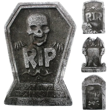 Halloween Yard Signs Tombstone Decoration Cemetery 4 Different Foam Haunted House Graveyard for House Outdoor Party Prank Props
