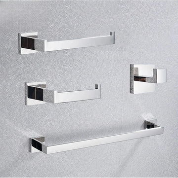 Stainless Steel Chrome Bath Hardware Set toilet accessories Chrome Towel Rack Toilet Paper Holder Towel Bar Bathroom Accessories