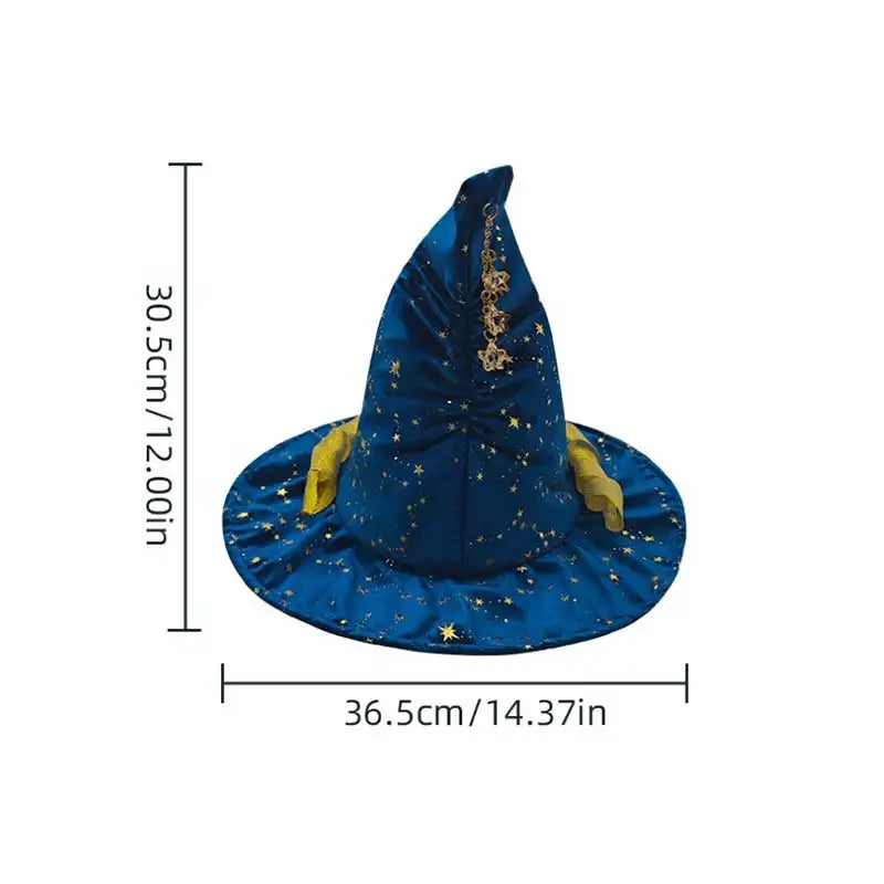 Halloween Hexenbiest hat, Yellow Bow Star Pendant Witch Hat, Handmade dly, Party favors, home decor, holiday look,