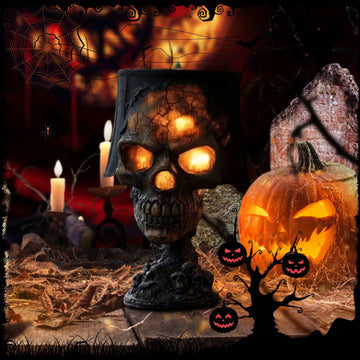 Halloween Atmosphere Props Home Theme Party Three-Dimensional Ambient Lights Courtyard Bar Layout Hideous Suffocating Figurines