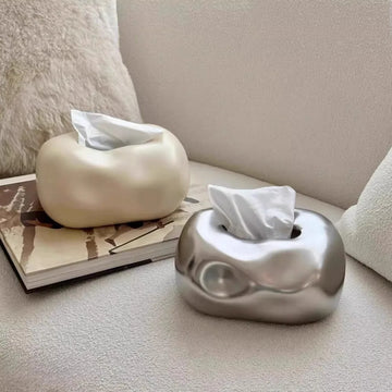 Nordic Ceramic Tissue Box Advanced Napkin Holder Living Room Dining Table Tissue Case Household Tissue Storage Box Decoration