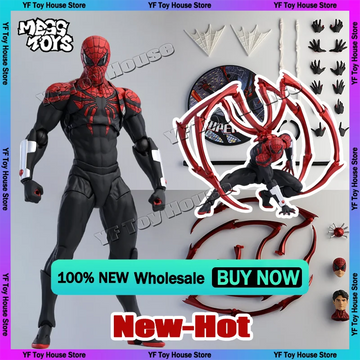 New-Hot Mess Toys Figure Black Red Action Figure Toys Spider Man