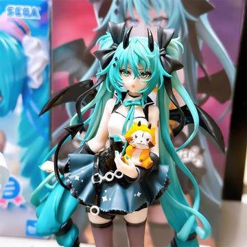 Hatsune Miku Rascal The Raccoon Demon Style 19cm PVC Anime Action Figures Model Collection Toy Gift Pendant Scenery New