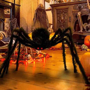 Halloween Giant Spider Decorations, Scary Large Spider Props for Halloween Decorations Indoor and Outdoor Yard Party