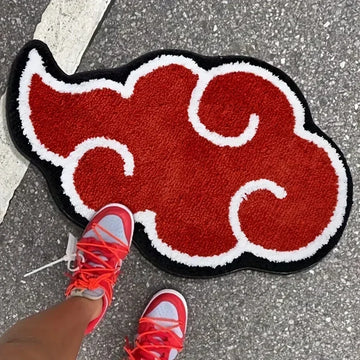 Imitation cashmere Cartoon Red Cloud Door Mat Non-slip Rug Kitchen Bedroom Irregular  Living Room Large Area Decoration Carpets