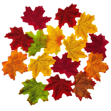 Halloween Artificial Maple Leaves Silk Fake Autumn Leaves Craft Diy Handmade Fall Leaf Halloween Christmas Decoration Wedding
