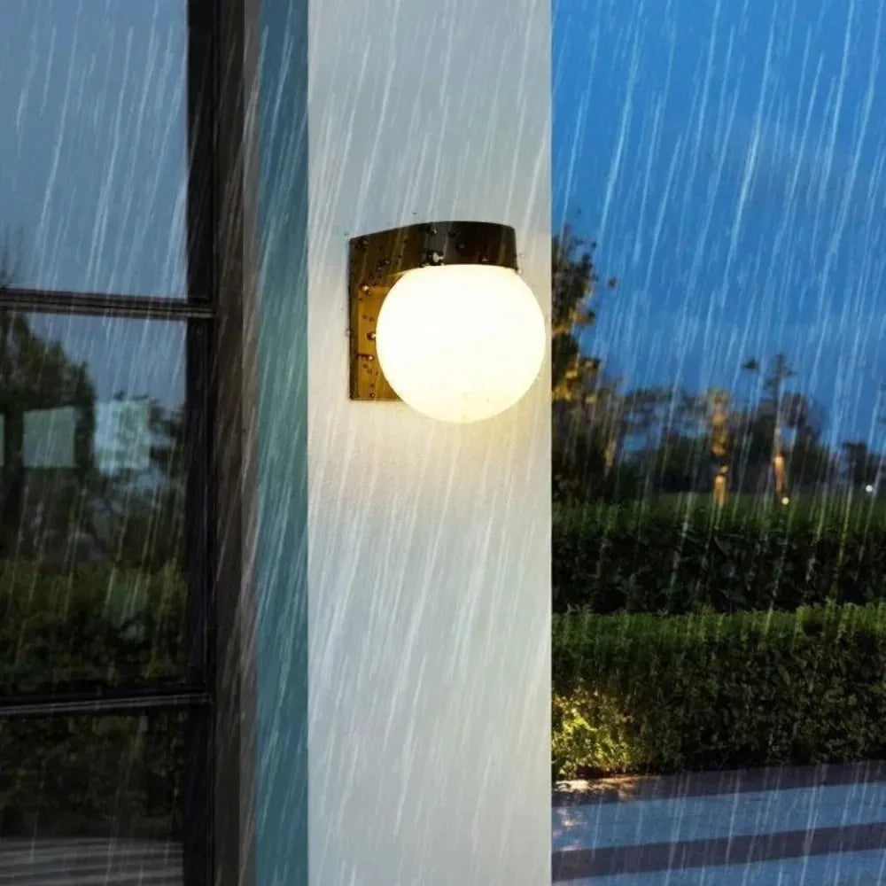 JOYINLED 1/2PCS E27 Base Acrylic LED Wall Lamp for Indoor Outdoor Balcony Bedroom Corridor Courtyard Lamp Shade(No Bulb）