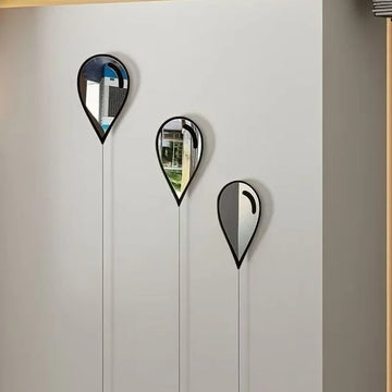 New Water Drop shaped Acrylic Decorative Mirror Home Living Room Mirror Wall Stickers DIY Luxury Combination Decorative Mirror