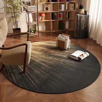Light Luxury Bedroom Decor Round Carpet Modern Style Carpets for Living Room Washable Bedside Soft Floor Mat Anti-slip Study Rug