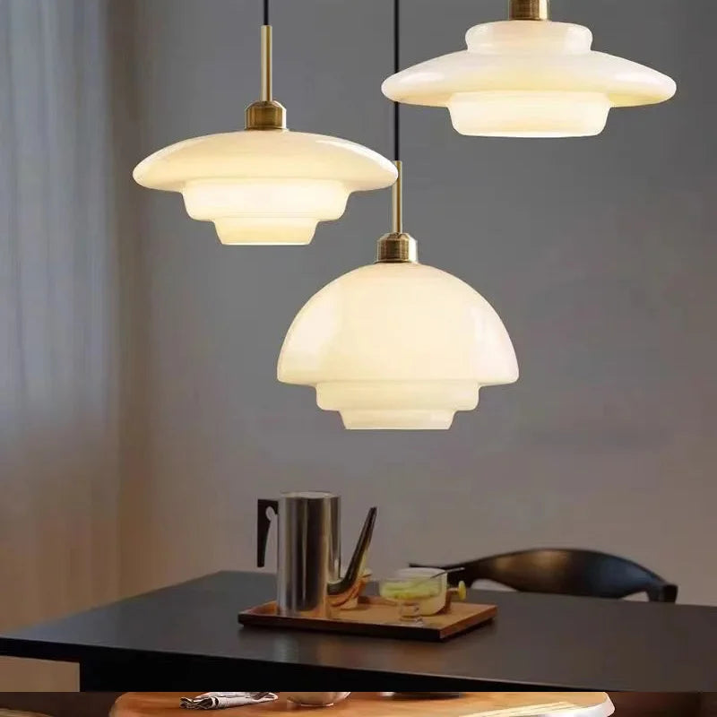 Nordic LED Glass Pendant Lamp Art Decorative Dinning Room Lamp Kitchen Island Bedrrom Bedside LED E27 Modern Light Fixtures