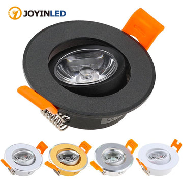 JOYINLED Aluminum Round LED Dimmable Ceiling Downlight 3W AC90-260V DC12V Recessed LED Spot Light Led Bulb Cutout 50mm