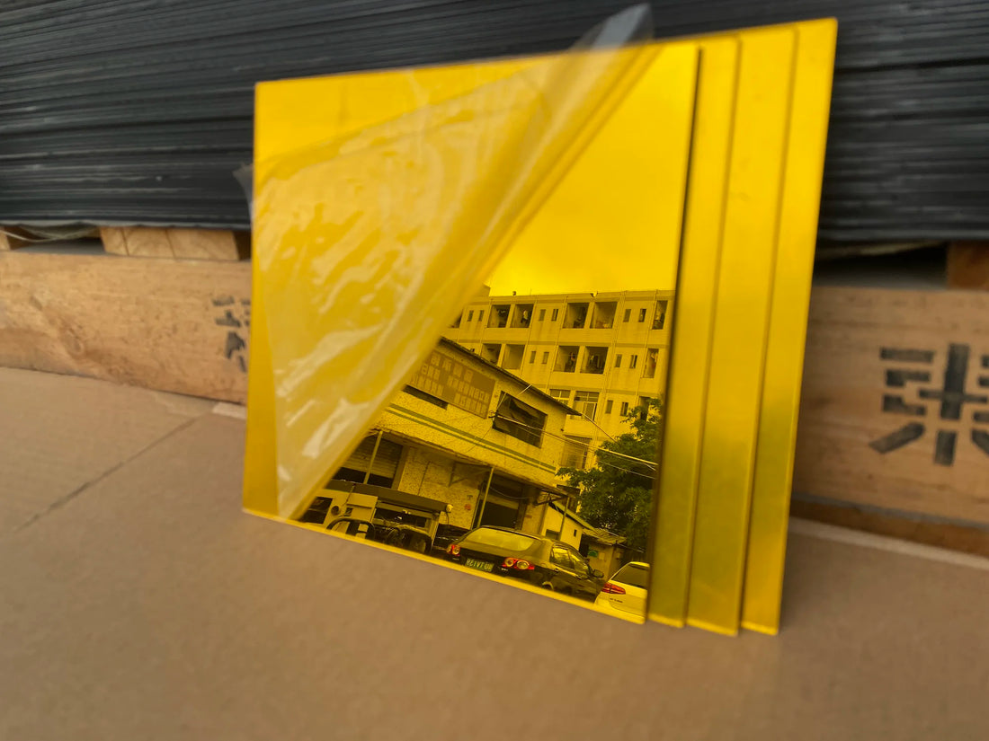 200*200*1.6MM Dark Gold Acrylic Mirror Sheet Harmless For Wedding Coaster Display Photo Props Home Hotel Wall DIY Decor Board