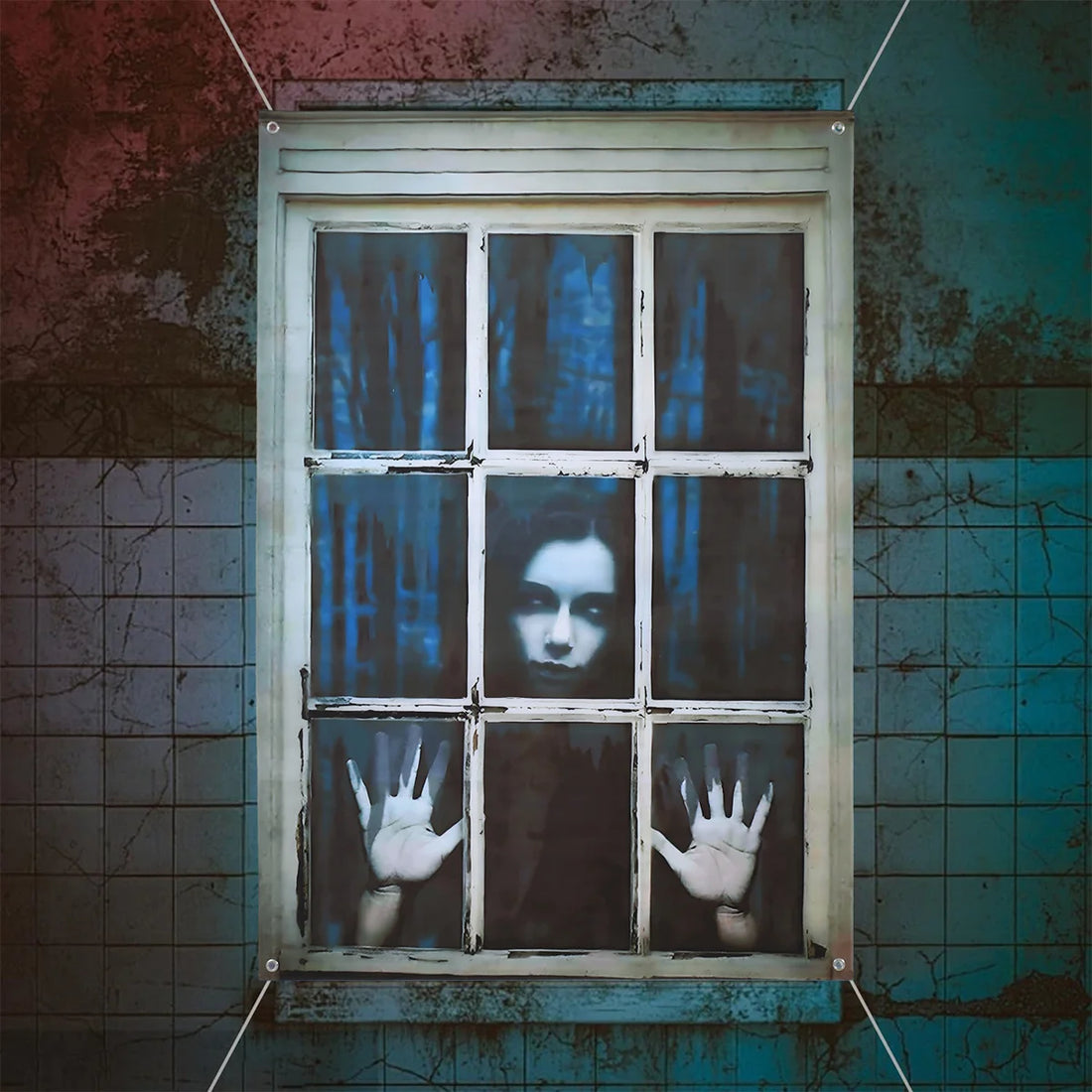 Halloween Horror Female Ghost Curtain Cloth Happy Halloween Party Decor 2025 For Home Kids Adults Favors Gifts Window Door Cover