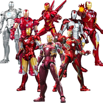 1/12 Original FondJoy Iron Man Tony Stark Legend Action Figure MK45 MK46 MK50 MK4 DIY Building Block Toys Collection Anime Model