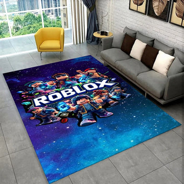 Cartoon R-Robloxs Game Gamer Carpet Rug for Playroom Bedroom Living Room Sofa Home Decor,kid Area Rug Non-slip Floor Mat