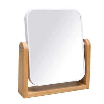 Travel Makeup Mirror with Stand 1X/3X Magnifying Double Sided 8 Inch Portable Table Desk Countertop Bathroom Shaving Mirror