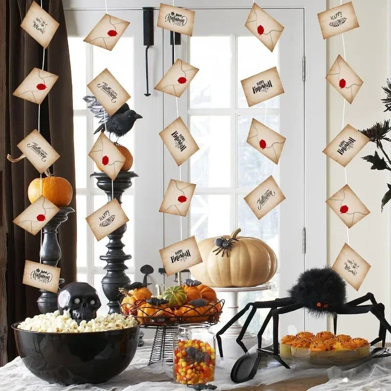 20pcs Floating Magic Wizard Acceptance Letter Banner Hanging Garland for Halloween Party Decoration Christmas Tree Ornaments
