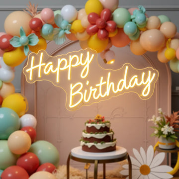 Happy Birthday neon sign LED neon light for  Birthday Party Decoration Baptism Bar Restaurant bedroom wall decoration lights