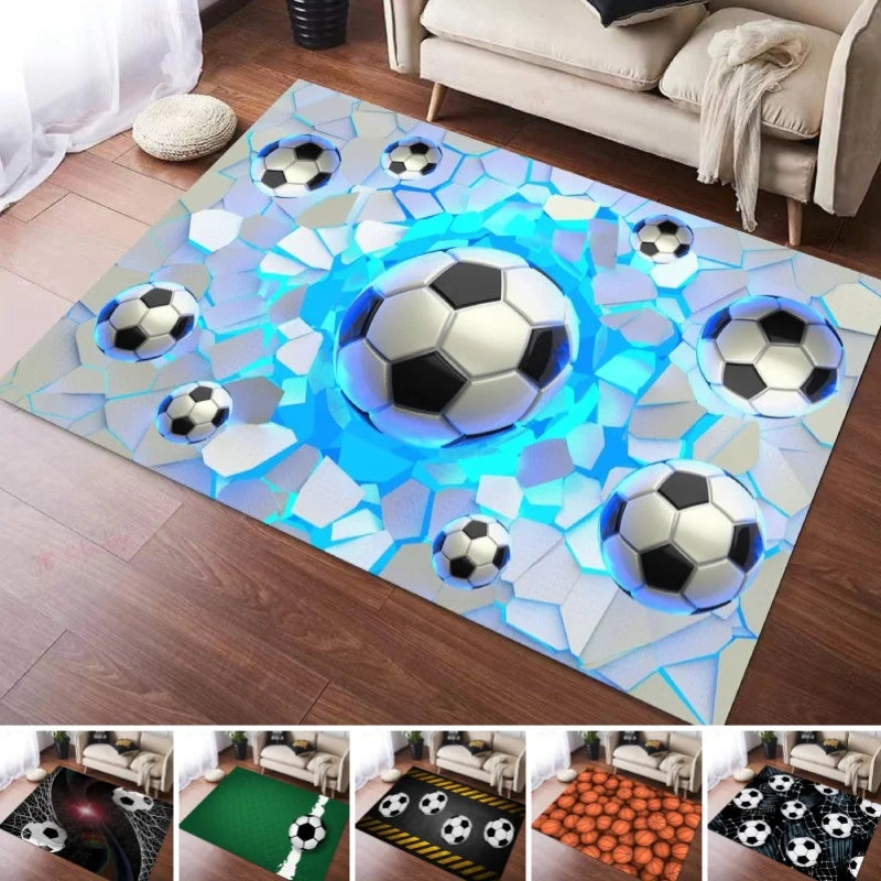 Football Carpet for Living Room Children's Bedroom Playing Soft Mat Non-slip Doormat Children Crawling Pad Home Decor Large Rugs