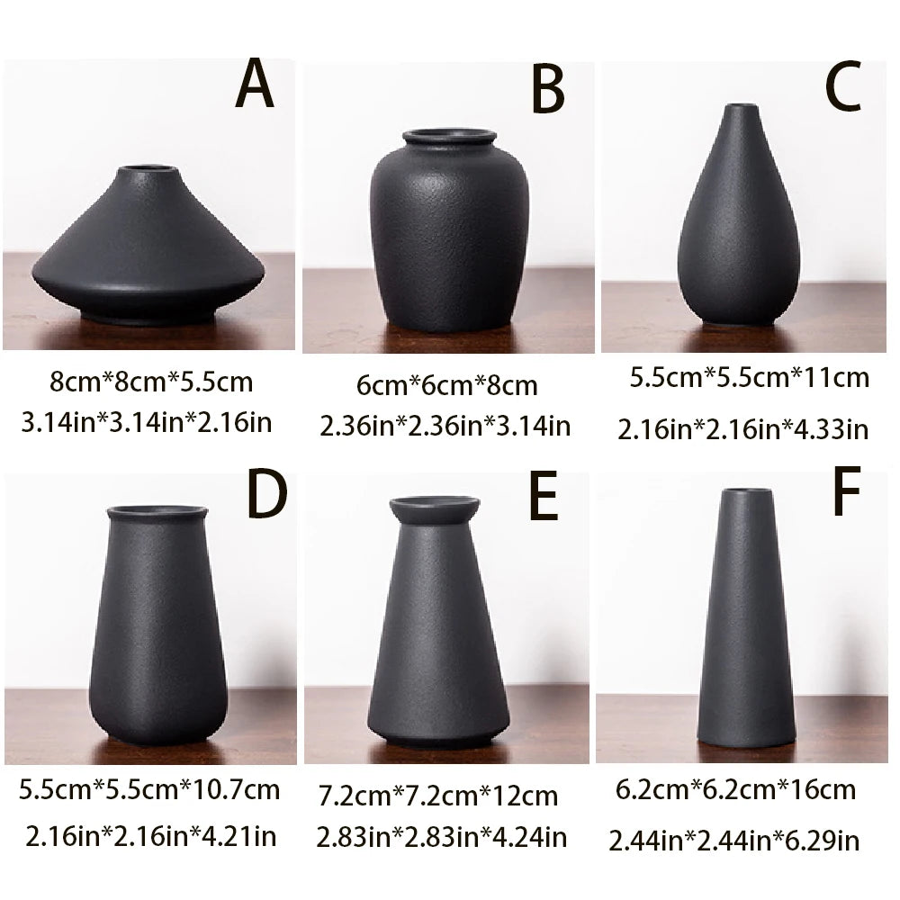 Small Ceramic Vase for Flowers Plants,  Matte Vases for Modern Table Shelf Home Decor Wedding  Frosted Elegant Ceramic Vase