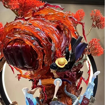 2025 One Piece Gk Anime Figure Luffy With Led Toys Gear 3 Figurine Red Roc Pvc Statue Collectible Model Decoration Birthday Gift