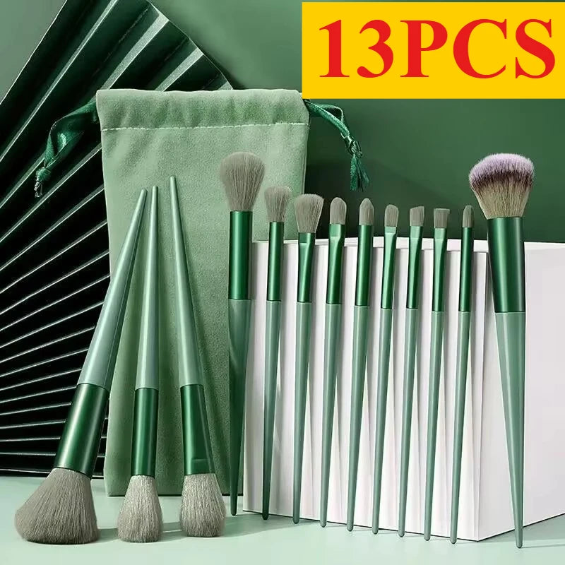 1/13PCS Soft Fluffy Makeup Brushes Set for Cosmetics Foundation Blush Powder Eyeshadow Kabuki Blending Makeup Brush Beauty Tool