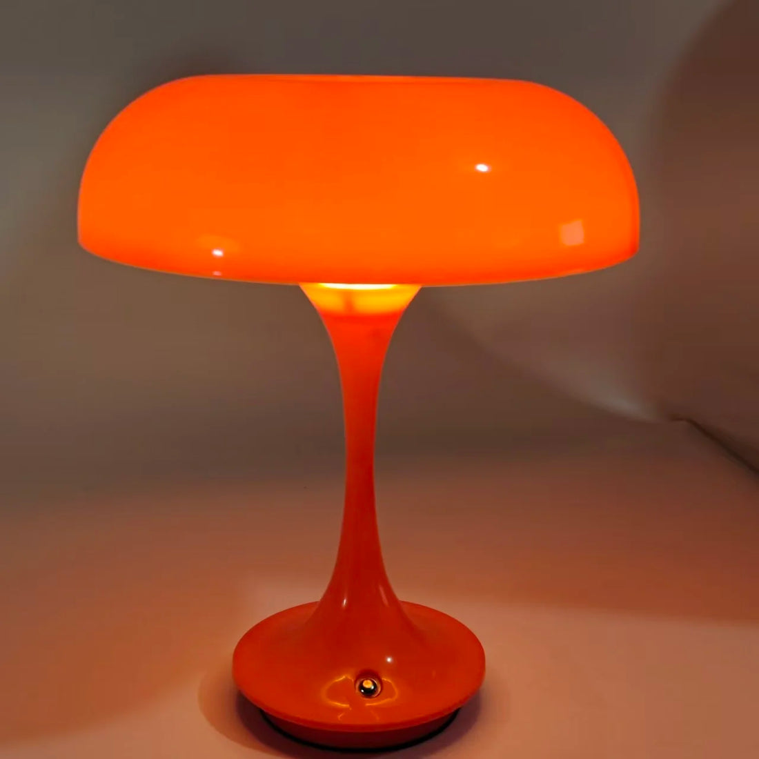 1pc LED rechargeable mushroom decorative desk lamp, ambient light, USB night light, orange and white mushroom modern romantic ar