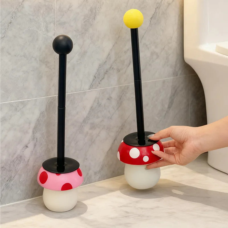 Creative Mushroom Toilet Brushes Detachable Mushroom Toilet Long Handle Brush Bathroom Cleaning Tools Bathroom Accessories Gifts