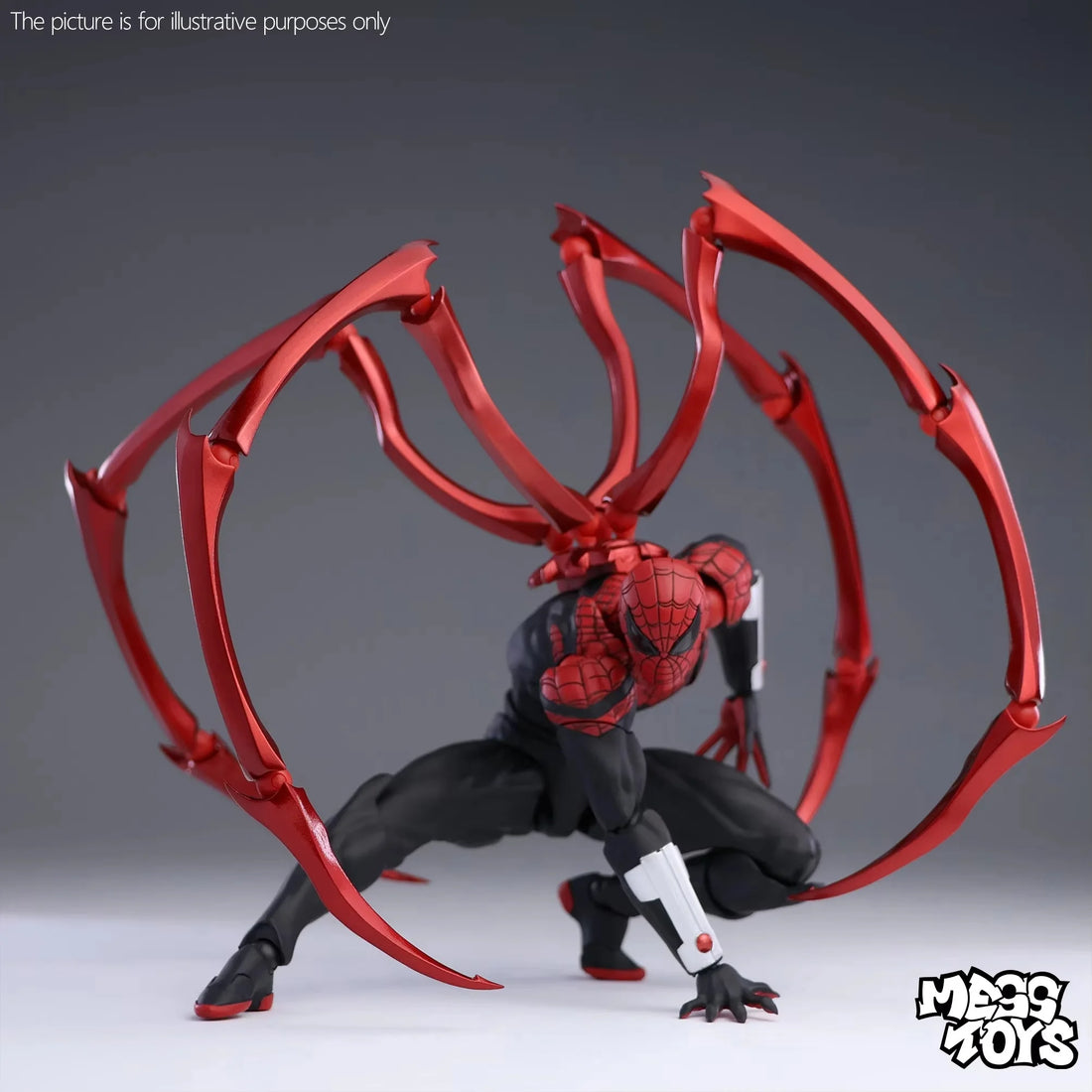 Hot Mess Toys Superior Spider Man Doctor Octopus Messtoys Peter Parker Spiderman Neighbor Anime Action Figure Gifts children's t