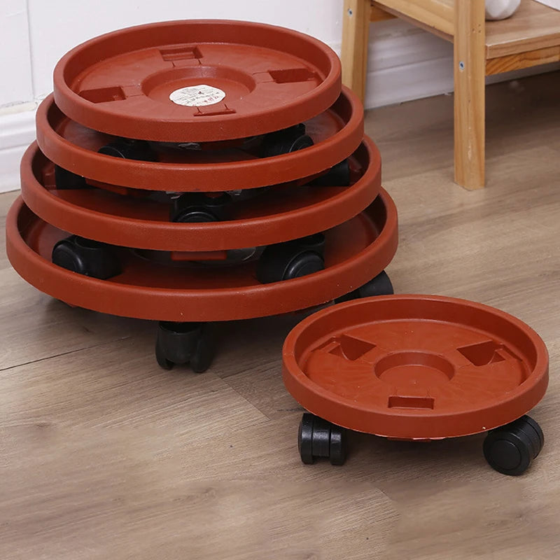Removable Plant Stand Flower Pot Tray With Universal Wheel Heavy Rolling Flower Pot Rack Indoor And Outdoor Balcony
