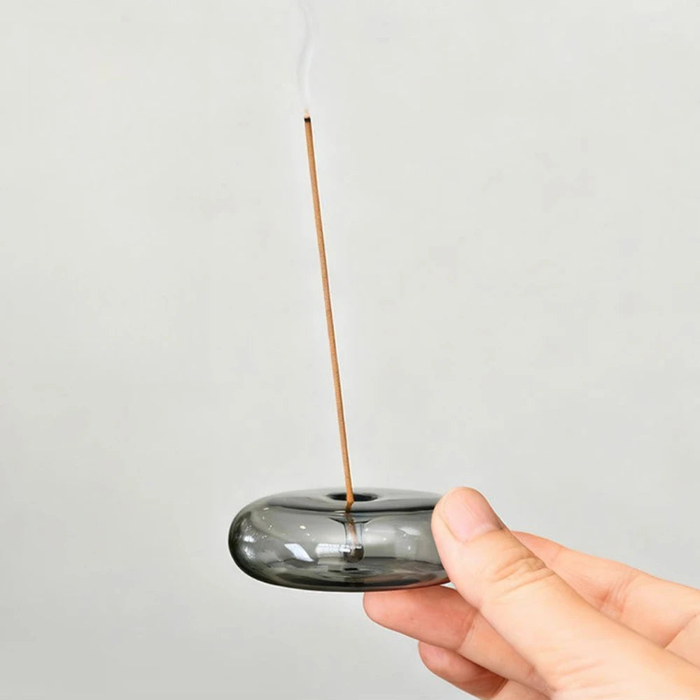 Colorful Circle Glass Incense Holders Household Chinese Incense Stick Incense Burners Yoga Ceremony Relieve Home Fragrance Gifts
