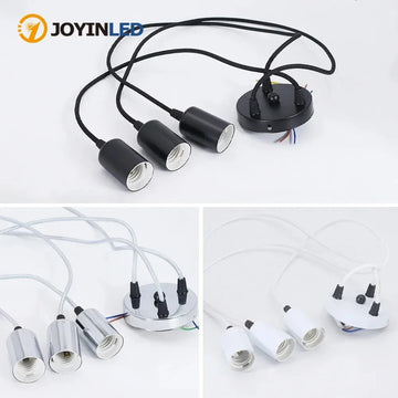 JOYINLED Vintage Chandelier Black E27 Multi-Head Cable for Restaurant Spider Ceiling Lamp Modern Lighting lamps for living room
