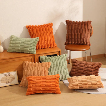 2025 Autumn/winter Wheat Ear Velvet Cushion Cover For Home Sofa Bed Throw Pillow Case Living Room Decorative