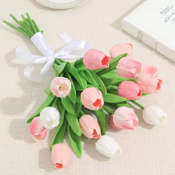 5/10Pcs Tulip Artificial Flowers Bouquet 33cm Fake Flowers for Home Bedroom Decor Garden Indoor Wedding Decoration Vase Ornament