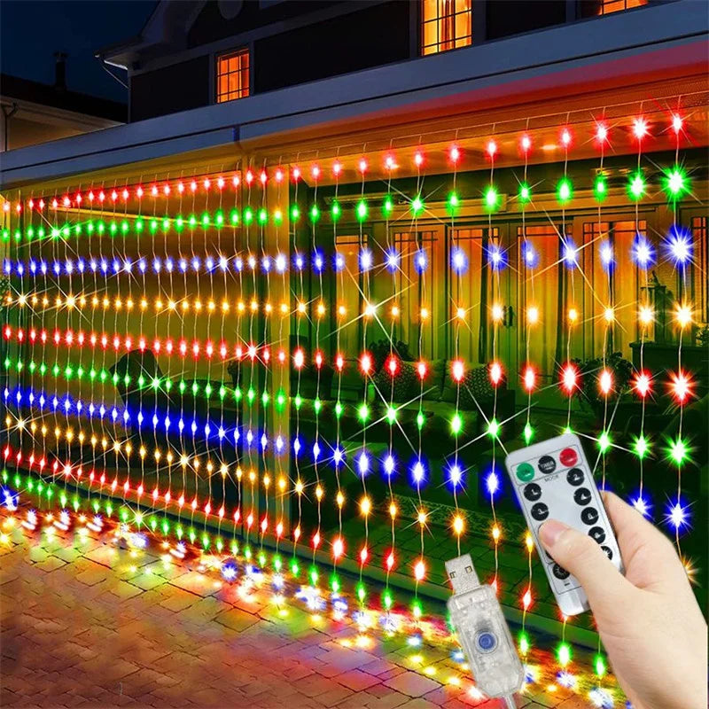 Fairy Light Bedroom Decoration 6M Garland LED Party Wedding Christmas Light 8 Mode USB Curtain String Lights Home Holiday Light