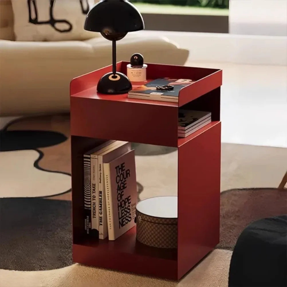 Minimalist Metal Coffee Tables Creative Side Table Bedroom Bedside Tables Movable Storage Edge Cabinet Living Room Coffee Table