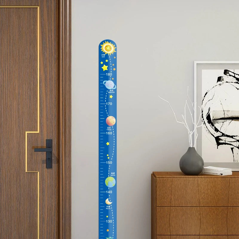 Cute Cartoon Height Sticker Unicorn Dinosaur Giraffe Wall Height Measuring Ruler Stickers For Kids Room Kindergarten Decor