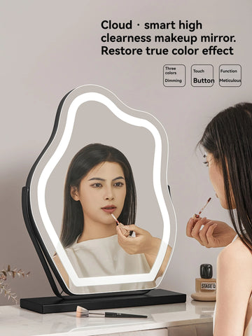 Clouds True HD LED Makeup Mirror Desktop Smart Bedroom Home Simple Shape with Lights