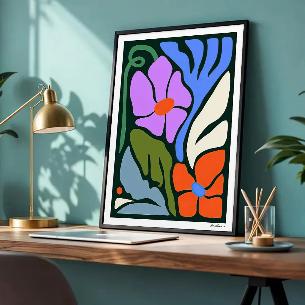 Modern abstract pop art canvas print, retro movie music travel, Nordic aesthetic home decor, wall art poster unframed