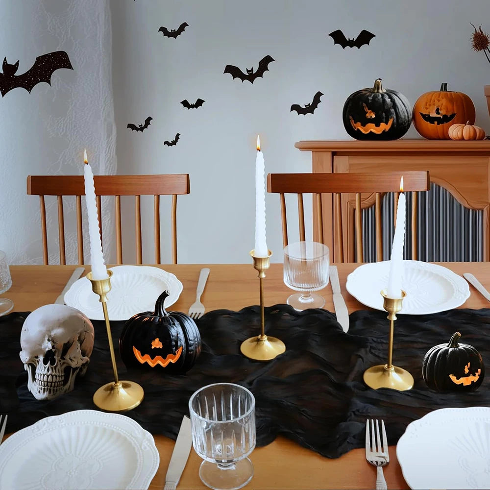 Black Cheesecloth Table Runner Halloween Decoration Boho Rustic Gauze Cheese Cloth Table Runner Wedding Bridal Shower Birthday
