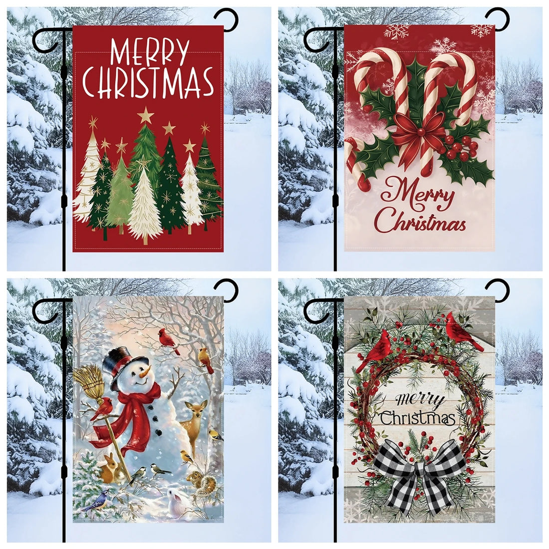 Christmas Garden Flag 30x40cm Merry Christmas Decoration for Home 2025 Pendant Xmas Ornament Navidad Natal New Year Gift 2026
