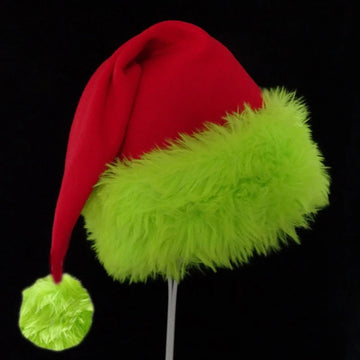 1pc, Santa Claus hat Christmas hat unisex furry Santa hat with comfortable lining plush brim, suitable for women and men