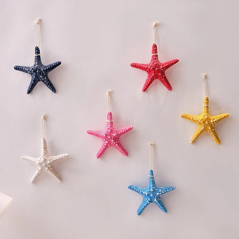 Resin Starfish Ornaments Fish Tank Aquarium Beach Decor Nautical Home Bedroom Living Room Hanging Background Wall Decoration
