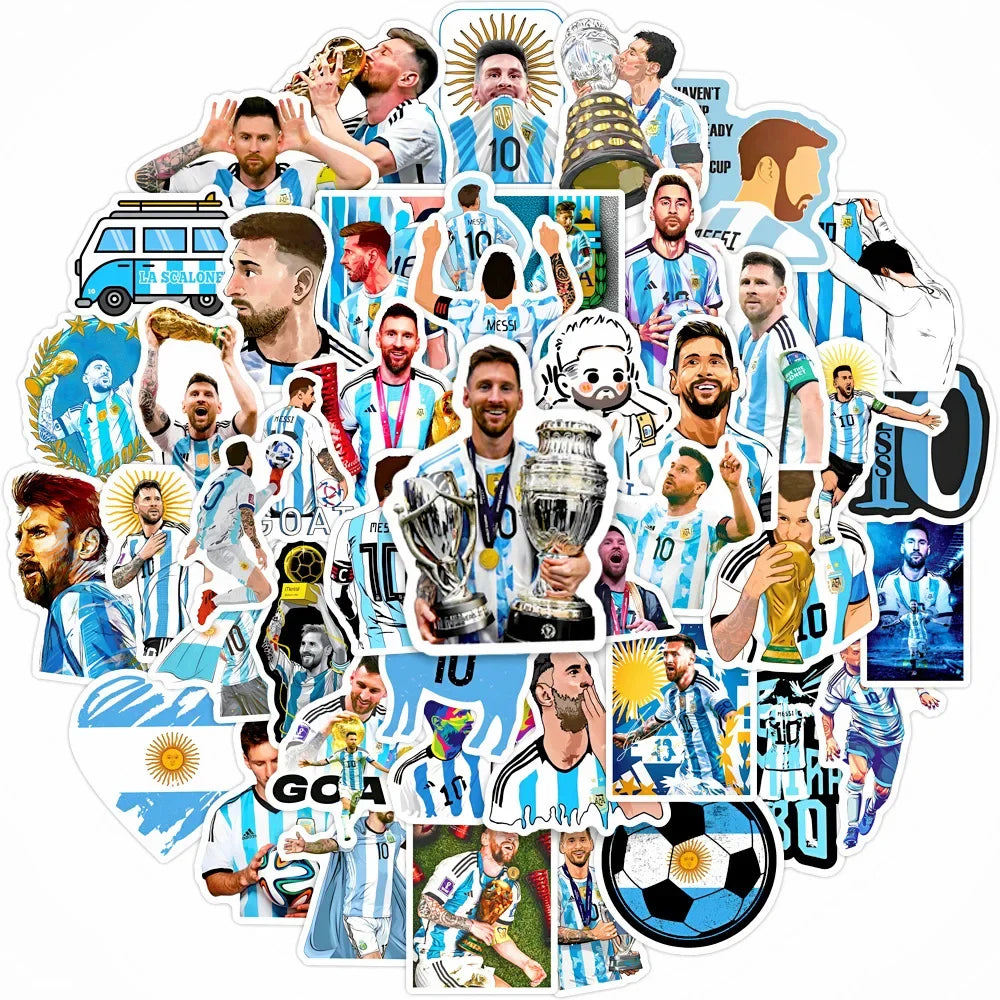 50pcs Creative Cartoon Football Sports Series Graffiti Stickers Suitable for Desktop Wall Room Decoration DIY Sticker Pack