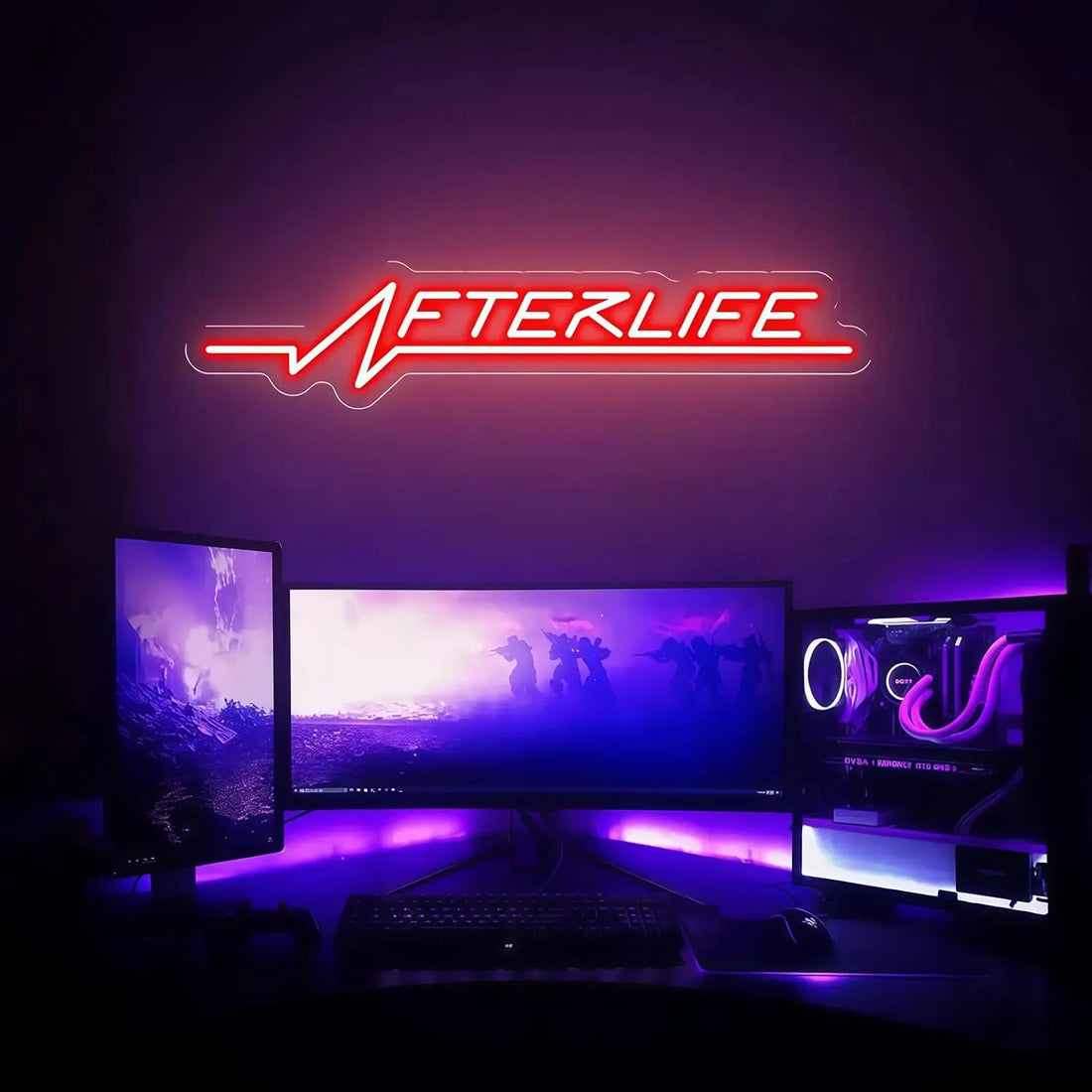 Cyberpunk Afterlife Neon Sign Acrylic LED Neon Light for Bedroom Living Room Cinema Game Room Wall Decor USB Power Festival Gift