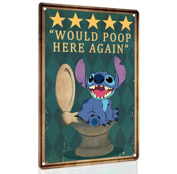 Funny Bathroom Door Sign Stitch Bathroom Signs Decor Would Poop Here Again Sign Farmhouse Bathroom Metal Signs Outhouse Bathroom