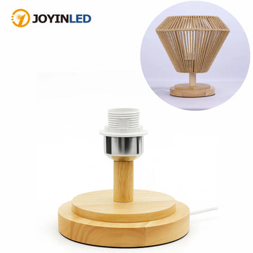 JOYINLED Wooden Lamp Base E26 E27 Screw Light Bulb Holder Sockets Desk Lamp Table Light Base Lamp Replacement for Holding Bulb